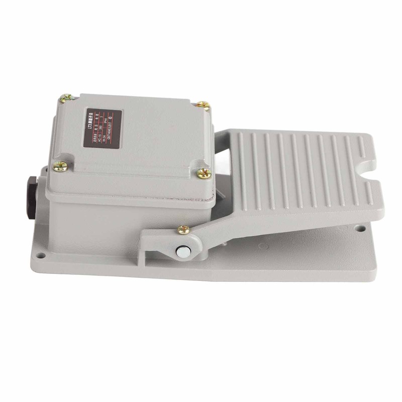 Foot Switch Nonslip Aluminum Shell Momentary Pedal Silver Contacts LT3