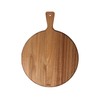 Dexas Acacia Wood Pizza Cutting Board, 14-Inch Round Paddle Board