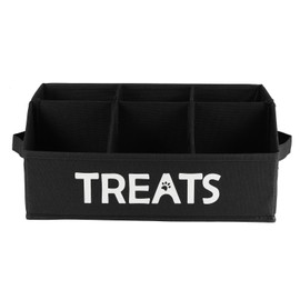 Dog treat container storage basket pet food storage containers great for organizing food treats snack for pet dogs cats birds animal black