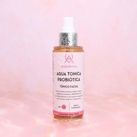 Amorosa Agua Tónica Probiótica, Tónico Facial Hidratante, pH 5.5, 150ml, Paso 2 Tonificación, Mixta Día/Noche