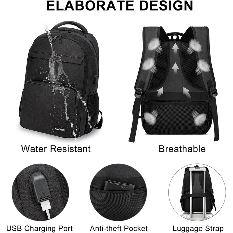 Mochilas para computadora portátil para hombres y mujeres, mochila escolar