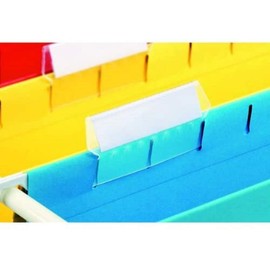 Esselte Classic Label Holders with Labels for Classic Suspension Files, 50mm,Transparent Pack of 25, 94514