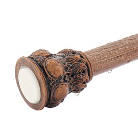 Shower Curtain Rods,1 Inch Adjustable Spring Tesion Curtain Rod, Vintage Wood Grain Decorative Shower Curtain Rod, Anti-Slip Telescoping Curtain Rod for Bathroom, Window, Living Room, 21"-54"