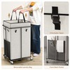 150L Large Laundry Basket with Wheels, Rolling Laundry Hamper with