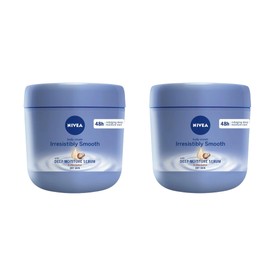 NIVEA Irresistibly Smooth Body Cream with Shea Butter, Deep Moisture Serum, 400ml – Intense Hydration for Dry Skin, Non-Greasy, 48-Hour Moisture, Silky Soft Skin, Daily Body Lotion, Pack of 2