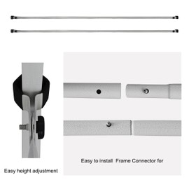 Eurmax USA Universal Pop-Up Canopy Tent Rail Bars for 10X10,10X15,10X20 Pop-Up Canopy,Tent Half Wall Hardware Only,2-Pack