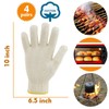 perfsign 4 Pairs Oven Gloves with Fingers,Thin and Light Heat