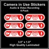 Unbranded Camera in Car Recording Video 6-Pack Decals Red &