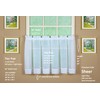 Today's Curtain Emelia Original Voile Tier Pair 30", White, 60"