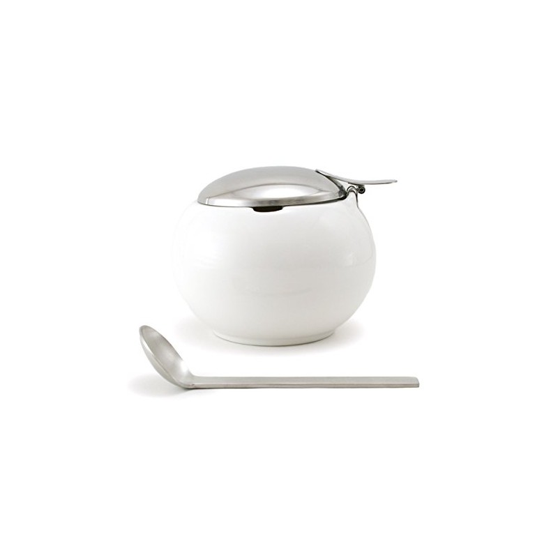 ZEROJAPAN Round container M with a spoon white BKK –