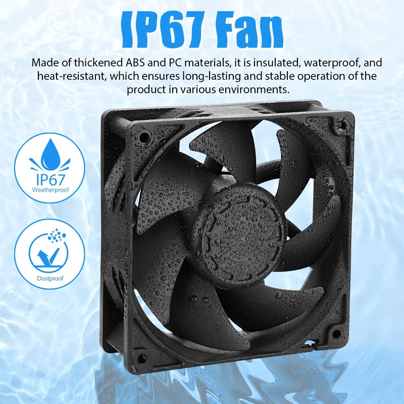 WDERAIR Small 60mm x 25mm DC 12V Brushless IP67 Waterproof