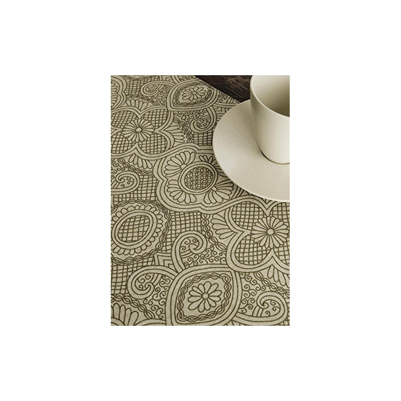 Heritage Lace Duet Table Runner, 13" x 36", Flax