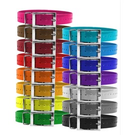 Standard 1" Replacement Dog Collar Straps for Garmin TT10, TT15/TT15X, T5/T5X, DC50 (Black)