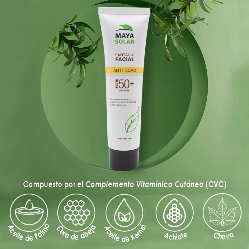 Maya Solar Protector Solar Facial Mineral Maya Solar Antiedad 50