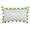 Divine Home Infinity Solids Outdoor Pillow, Green, 12" x 20"