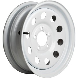 15"x5" 5 on 5 - White Spoke Steel Trailer Wheel ****trailer use ONLY***
