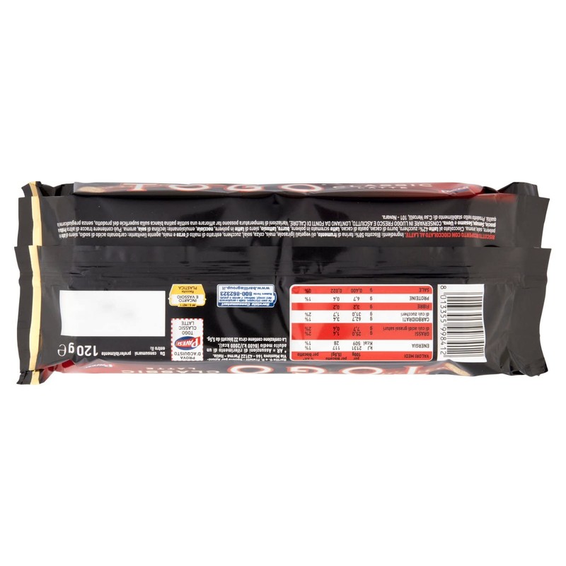 Pavesi Togo Classic Milk Chocolate Biscuits Cookies Fingers 120g