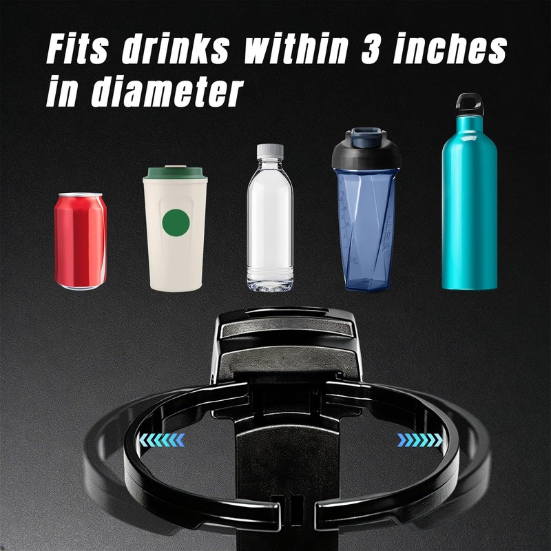 LITTLEMOLE Foldable Magnetic Cup Holder, Adjustable Folding Drink Holders for