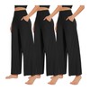 NEW YOUNG 3 Pack Women's Wide Leg Pants with Pockets