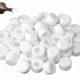 Outus 15 piezas de tope de puerta de goma de repuesto de silicona para tope de puerta, topes para protección de pared y piso, tamaño universal (blanco