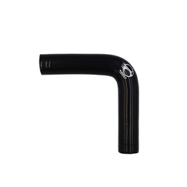 SIERRA Automobile - Manguera de codo de silicona de 90 grados de 0.75 pulgadas / 19 mm, diseño de pierna extendida, longitud de 102 mm, grosor de 5.5 mm, acoplador negro de 4 capas de alta temperatura