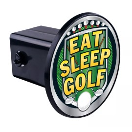 Trik Topz Inc. Eat Sleep Golf Plastic ABS Trailer Hitch Cover Car-Truck-SUV 2" Receiver