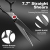 GLADOG 7 Inch Professional Dog Grooming Scissors Kit, 5-in-1 Titanium
