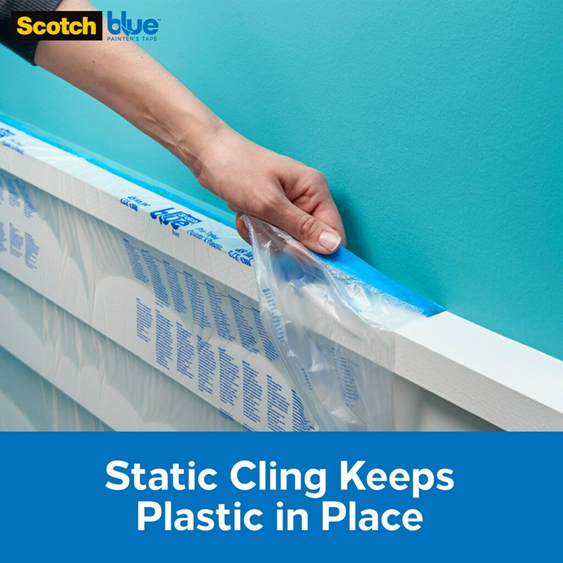 ScotchBlue Pre Plastic Painters Tape, 48 in x 30yd, Tape