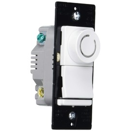 Legrand Pass & Seymour DRCL453PWV 450W Deco Rotary Preset Dimmer Light Switch for Dimmable LED and CFL Bulbs, 3-Way, White (1 Count)