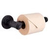 Livabber Rustic Style DIY Wall Mount Toilet Paper Holder - Industrial Iron Pipe Roll Tissue Holder for Bathroom Hallway Warehouse and Kitchen - 1 Pack (Black)
