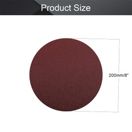 Utoolmart PSA Sanding Discs, 8-inch Self Stick Adhesive Back Sandpaper, 80 Grits No-Hole Aluminum Oxide Sanding Paper, for Random Orbital Sander, Wood, Metal Polishing, 5 Pcs