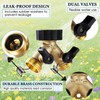 2-Way Brass Tap, Garden Hose Splitter, Y Valve, 3/4 Inch