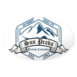 CafePress Sun Peaks Ski Resort British Columbia Sticker Oval Car Bumper Sticker