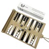 Apherin Rolling Travel Backgammon Chess Lady 3 in 1 -