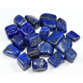 HQRP 5pcs Natural Blue Lapis Lazuli w/Pyrite Cabochon Pebbles Polished Gemstone Crystal Mineral Specimen Cabs - Afghanistan