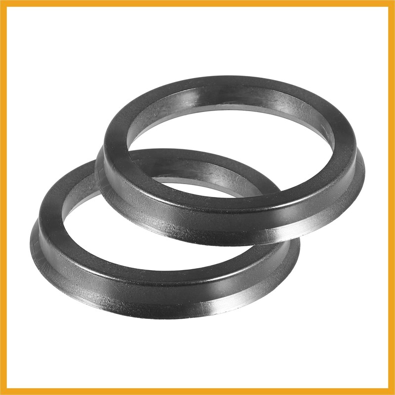 Partuto 72.6mm to 58.1mm Universal Car Hub Centric Rings Black