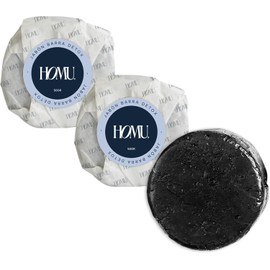 HoMu Jabón Barra Detox con Carbón Activado 50g (Pack 3) – Control de olor para Axilas, Limpieza Profunda de Poros, Para Todo Tipo de Piel, Cuerpo y Rostro