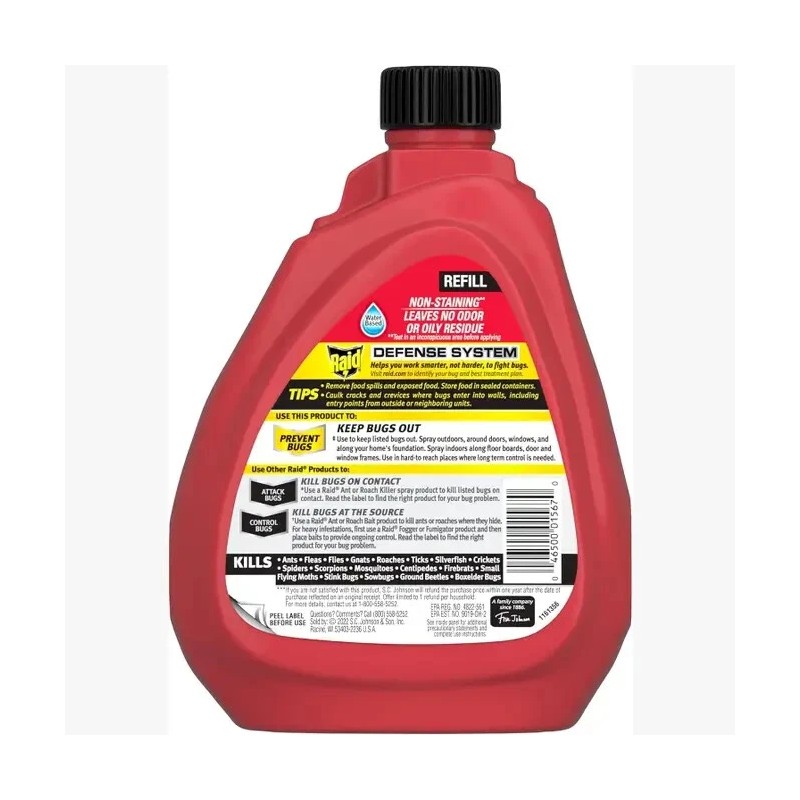 Raid Max Perimeter Protection Refill 30 Oz - 3 Packs