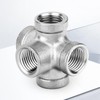 ERGAOBOY 1 Piece 3/4" BSP 5 Way Stainless Steel Cross
