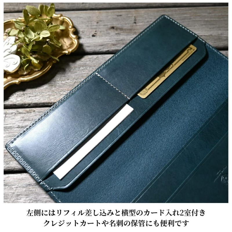 BlancCouture Super Organization Notebook Size Leather Custom Notebook Cover Antique