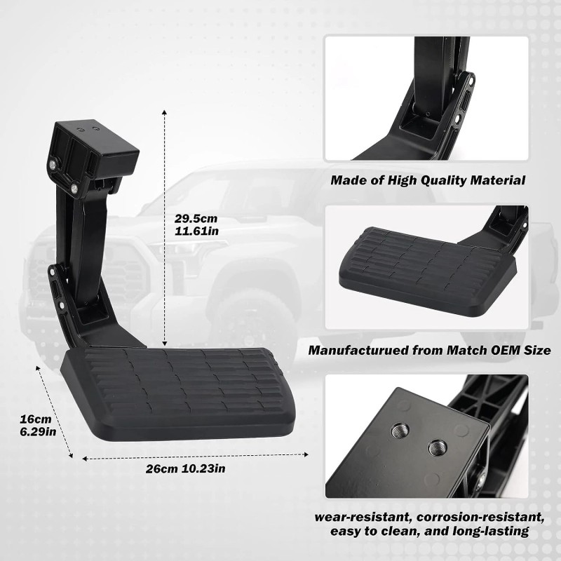 VEHITO New For 2022-2023 Toyota Tundra Rear Bumper Pedal Bed