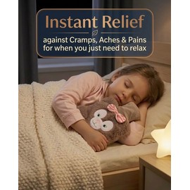 ZOVEXA Large Hot Water Bottle with Plush Animal Cover, 2L
