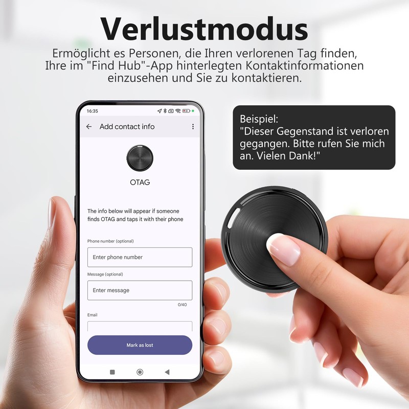 Smart Tracker Tag for Android, Key Finder Compatible with Google