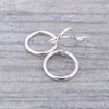 Small Sterling Silver Open Circle Hoop Earrings Delicate Everyday Dangle