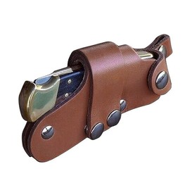 110 Knife Buck Leather Sheath | 3.75 Inch Blade (Brown)
