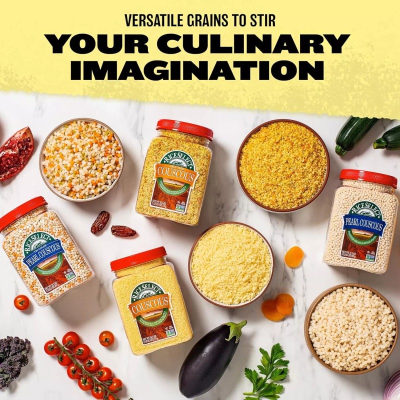 RiceSelect Moroccan-Style Couscous, Non-GMO, 26.5-Ounce Jar