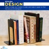 1InTheOffice Bookends, Book Stoppers, Large Metal Bookends for Shelves &