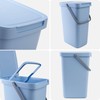 KADAX Waste Bin with Lid and Handle, Plastic Waste Bin,