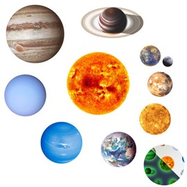 10 pcs Solar System Luminous Wall Stickers Glow in The Dark Planets in The Space Wall Decals for Kids Baby Bedroom Living Room Nursery Decoration