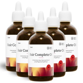 Health Routine Hair Complete Oil - Hair Oil with Rosemary Oil & Castor Oil, Promotes Hair Growth, Strengthens Hair Structure & Activates Hair Roots - Care for All Hair Types, Pack of 5